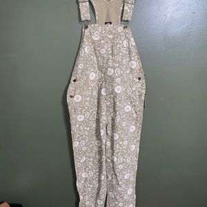 NWT Dickies floral overalls